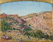 Thomas Seddon Jerusalem and the Valley of Jehoshaphat from the Hill of Evil Counsel oil painting on canvas